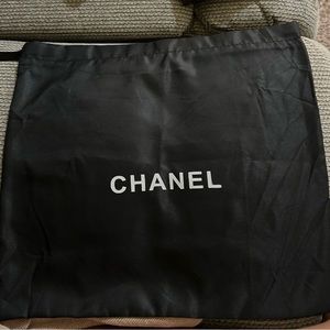 Authentic Chanel satin dust bag 15 1/2” W and 13 1/2 L